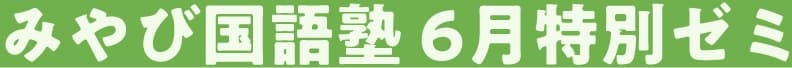 みやび国語塾 6月特別ゼミ